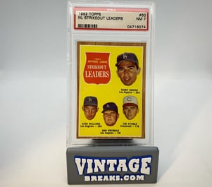 1962 Topps NL Strikeout Leaders