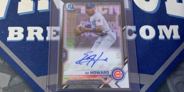 Very Rare 1 of 1 Black Refractor Auto Pulled from 2021 Bowman Mega Box