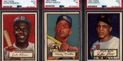 1952 Topps Baseball Set Break with Mickey Mantle Rookie Card Results