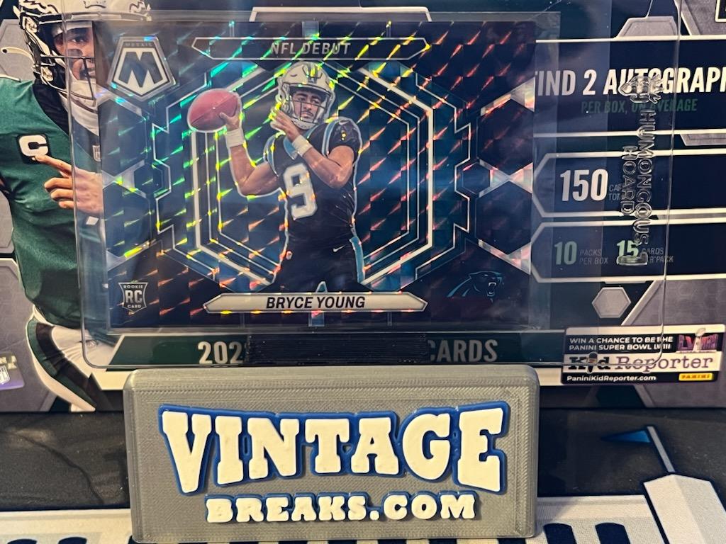 2023 Mosaic Black 1/1 Bryce Young Rookie Card Pulled by Vintage Breaks