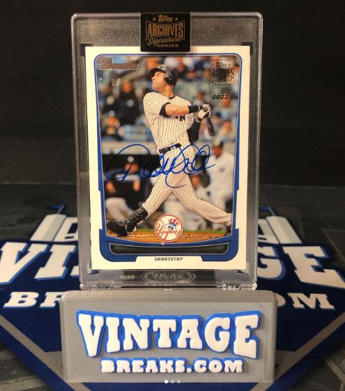 Derek Jeter One of One Autograph Pulled as a Free Prize in a Break