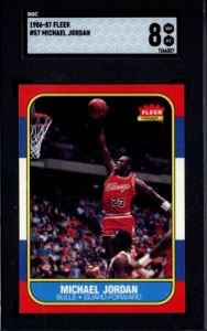 1986-87 Fleer Basketball Set Break with Graded Michael Jordan Rookie