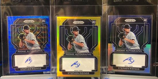 Three Stephen Ridings Yankees Autographs Pulled From Same Prizm Box