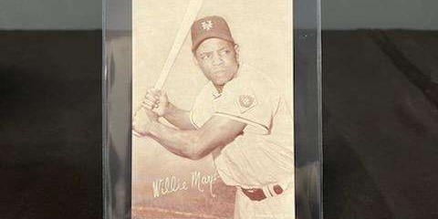 Willie Mays Card Pulled from 1947-66 Exhibits Pack by Vintage Breaks